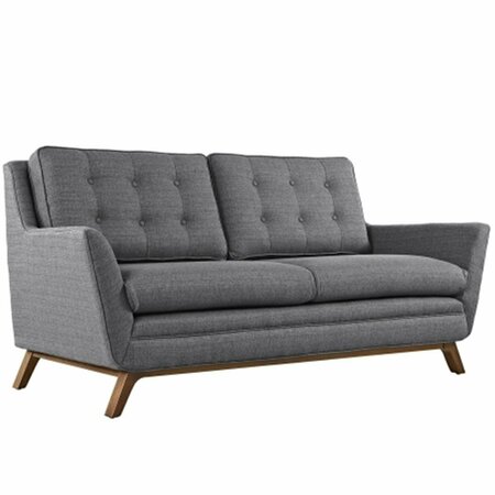 EAST END IMPORTS Beguile Fabric Loveseat- Gray EEI-1799-DOR
